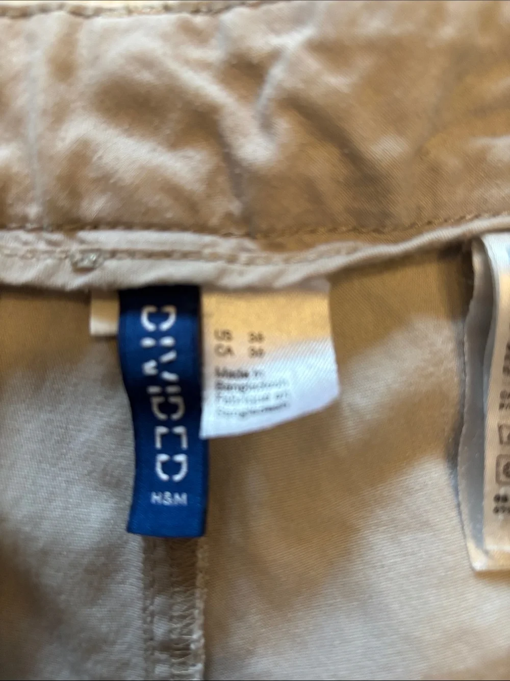 H&M Men's Flat-Front Shorts in Light Khaki